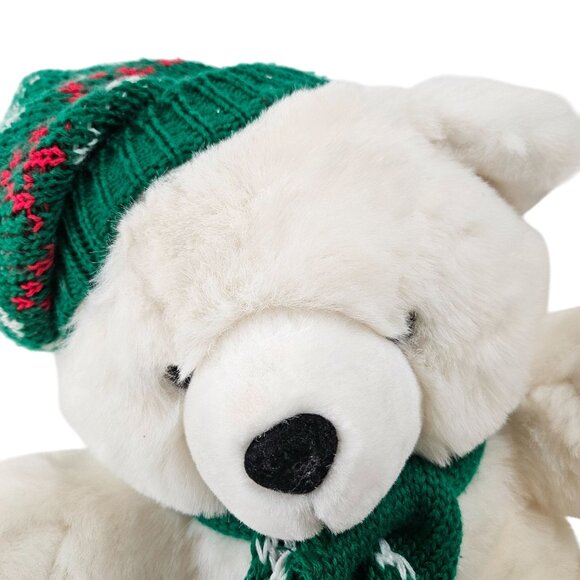 Kmart Holiday Bear Plush 10th Anniversary Limited Edition 1996 Green Hat Scarf - Picture 2 of 10